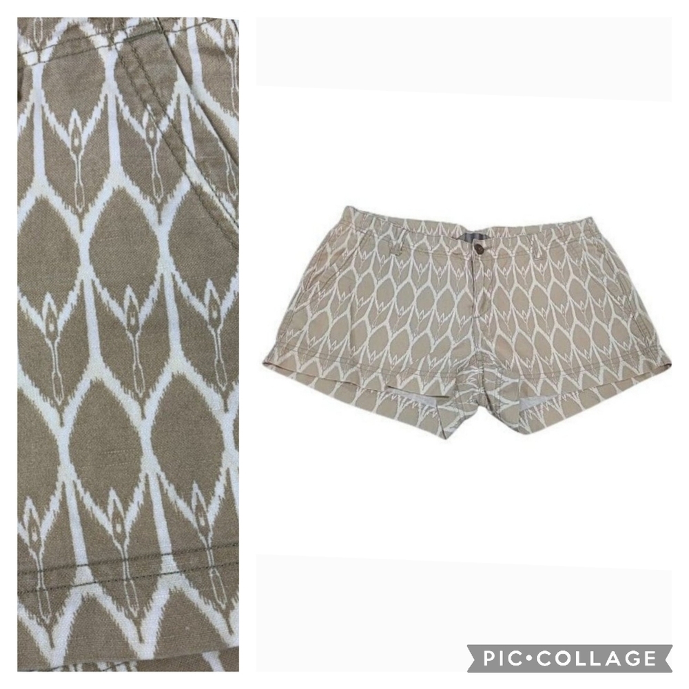 The North Face Women's Size 6 Shorts Maywood Tan White Linen Blend Waist 33" EUC